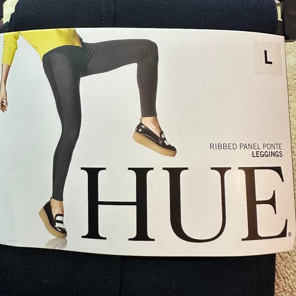 HUE Pants & Jumpsuits 76 Nwt Hueribbed Panel Ponte Leggings In